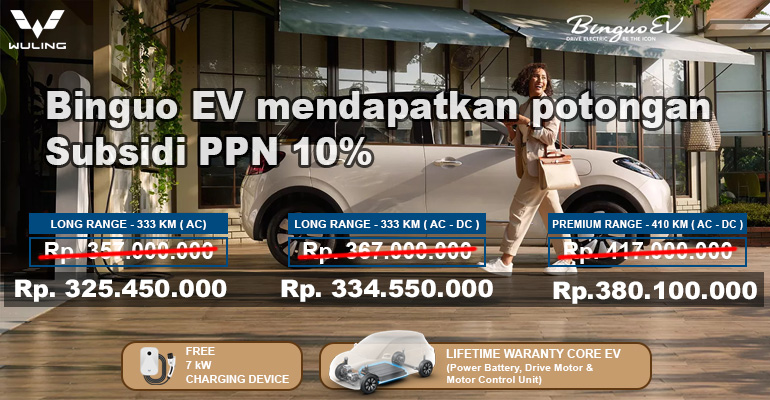 X Shaped LED front Binguo EV - www.wuling-bali.com